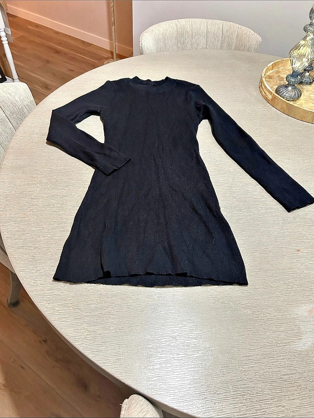 Black Embellished Mini Dress